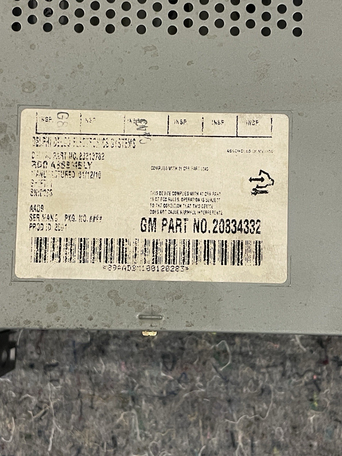 2008 – 2012 Chevrolet Malibu Am Fm Cd Player Radio Receiver Unit Wo Code Oem