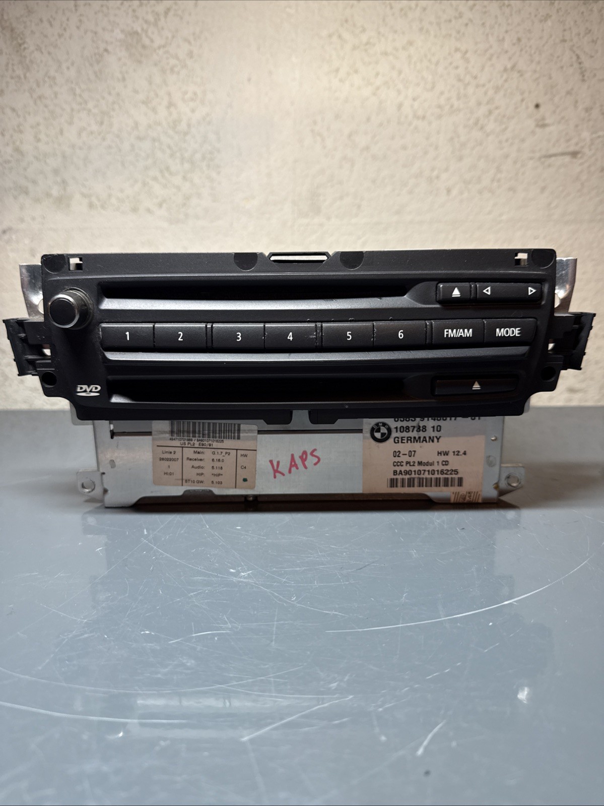 07-08 BMW E90 E91 E93 528 535i Radio Navigation CD DVD CCC Player 65839148017-01
