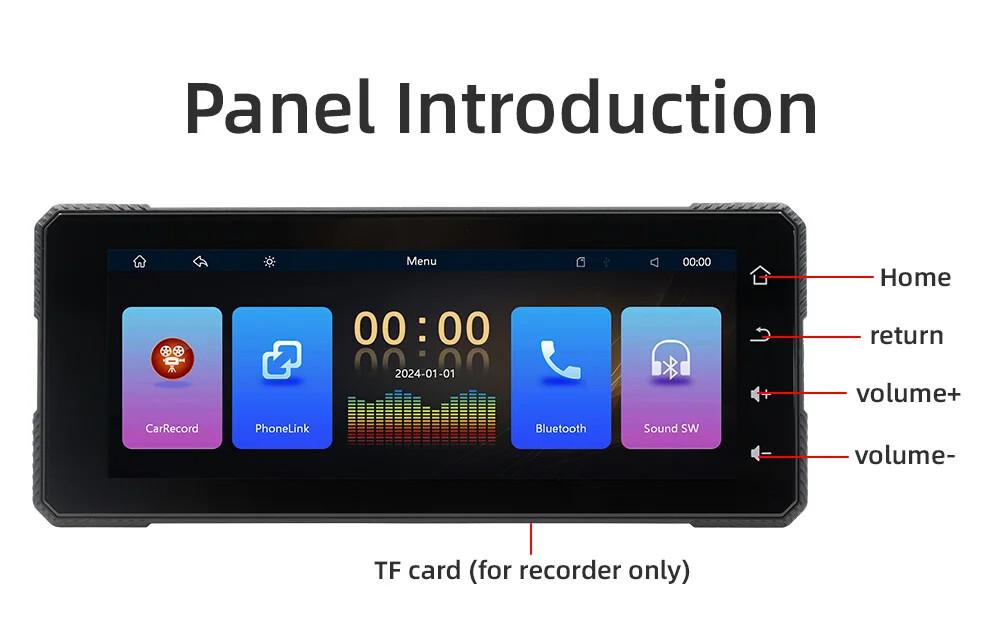 6.86 Inch Wireless Carplay Android AUTO BT Wireless Carplay Navigation Driving