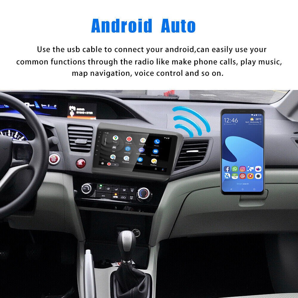 Car Radio Stereo Carplay For Honda Civic 4+64G 9in Bluetooth EQ FM