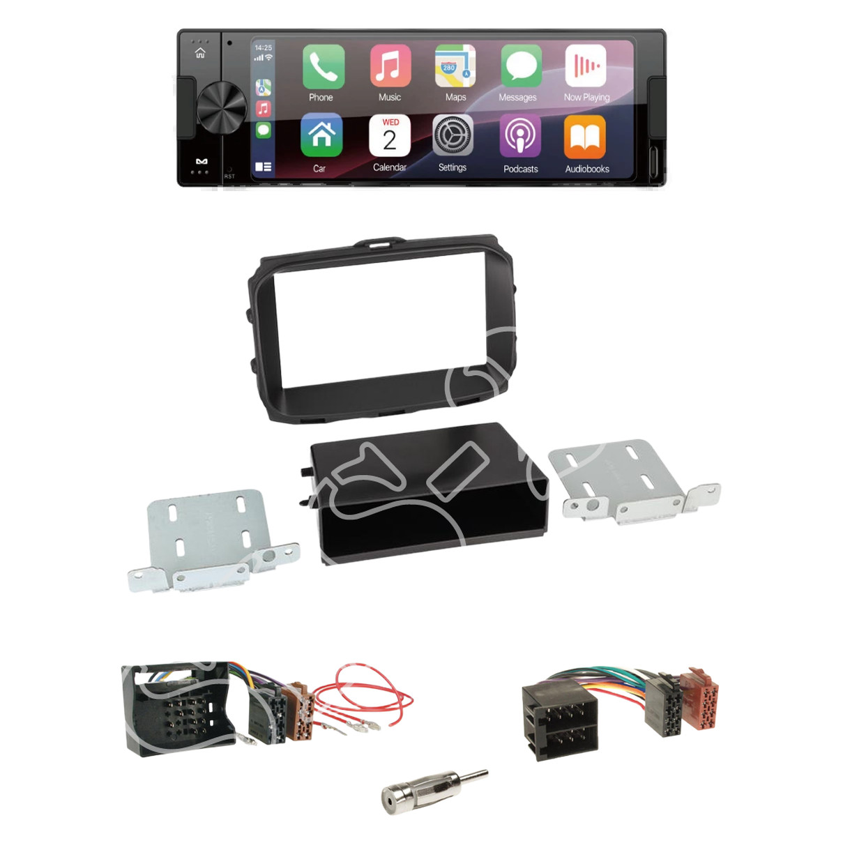 Ampire CPR60 Radio DAB + CarPlay with installation kit for Alfa Giulietta (940) from 2013