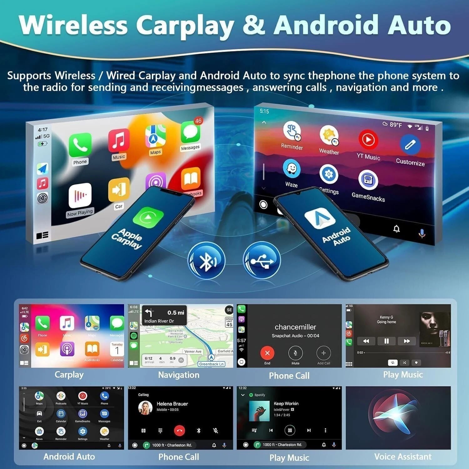 For Honda Civic 2012 Android 13 Car Stereo Radio GPS Apple CarPlay 4+64GB wifi