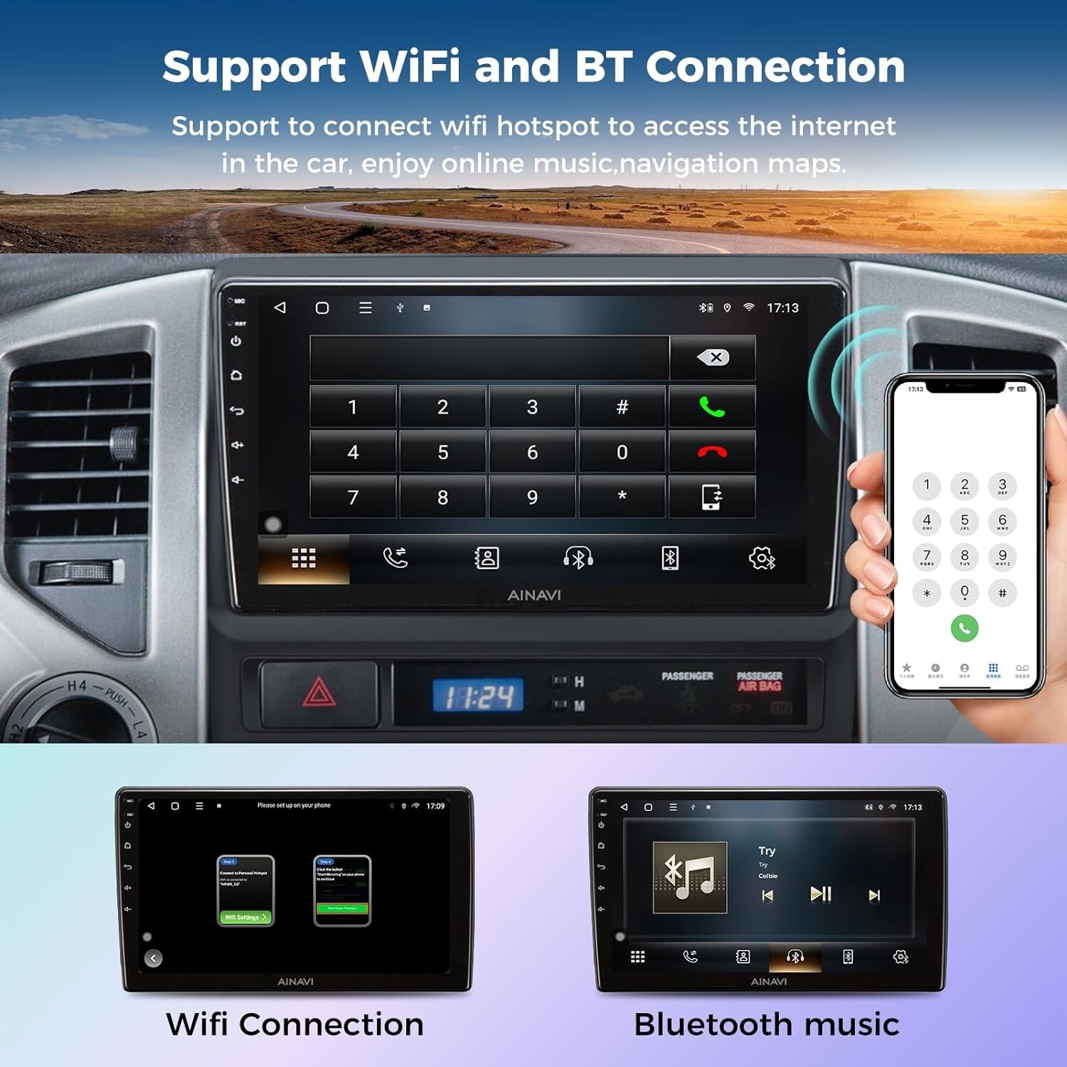 Car Stereo 9″ Android 12 Head Unit for Toyota Tacoma Radio Upgrade 2005-15