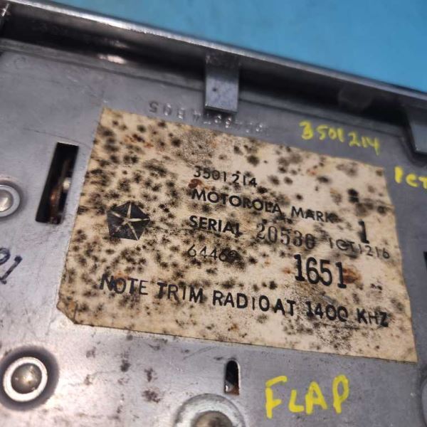 Untested AM RADIO Fits 1972 CRICKET 1141579