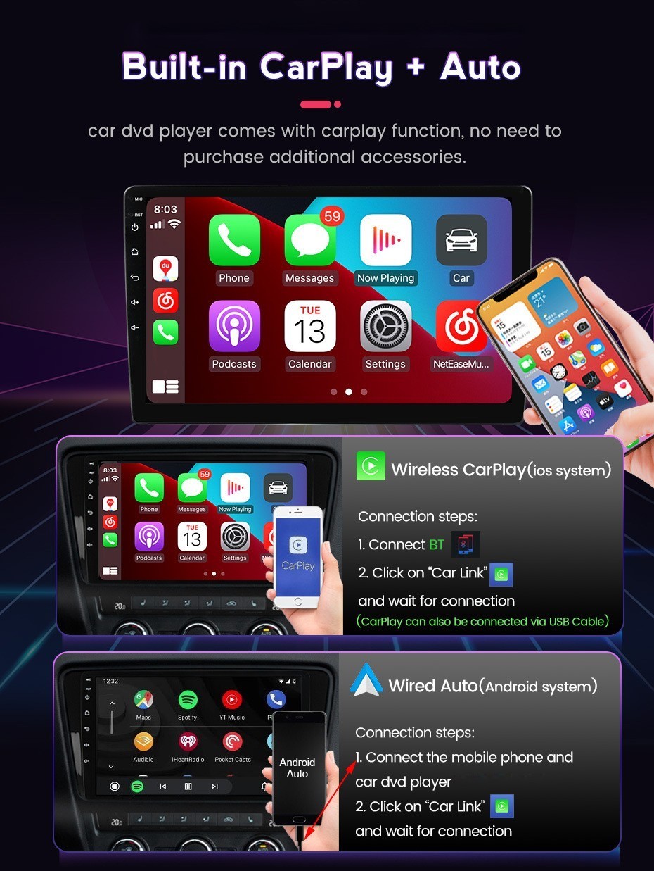 For Dodge Ram Truck 9.7″ Android Radio Stereo Wireless Carplay AHD GPS Display