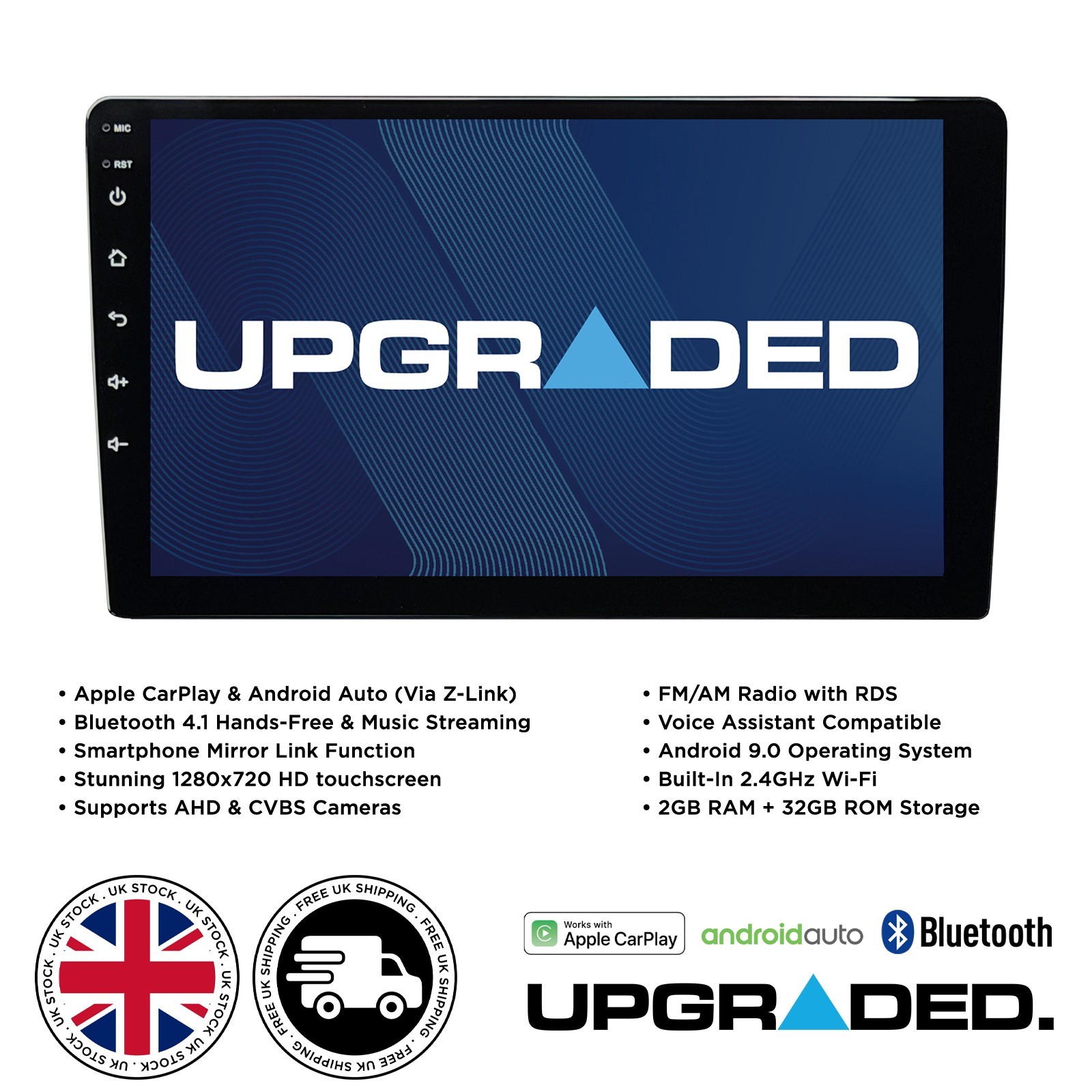 9″ Android Car Stereo for Honda Civic 2012 CarPlay Android – Upgraded FK9HD3