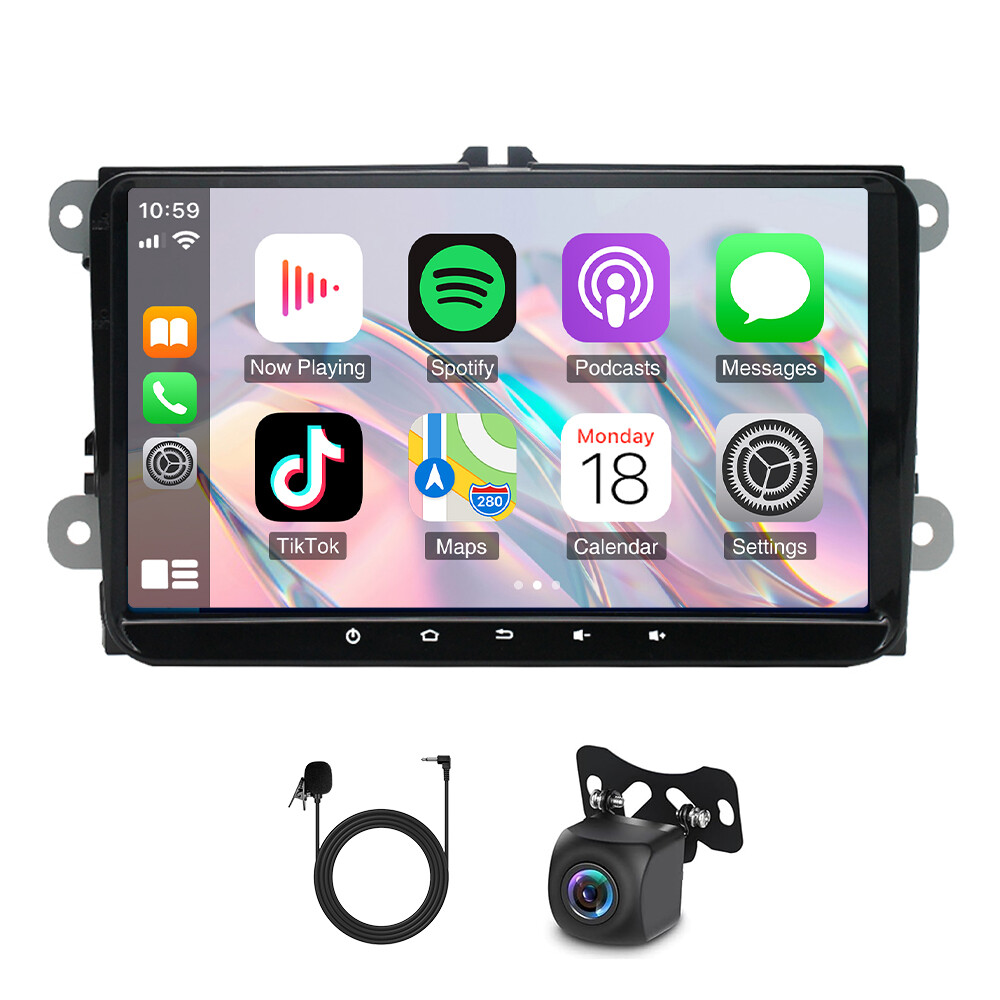 Android 13 Car Stereo Radio GPS Wifi CarPlay BT DAB+ For VW Caddy Touran Golf