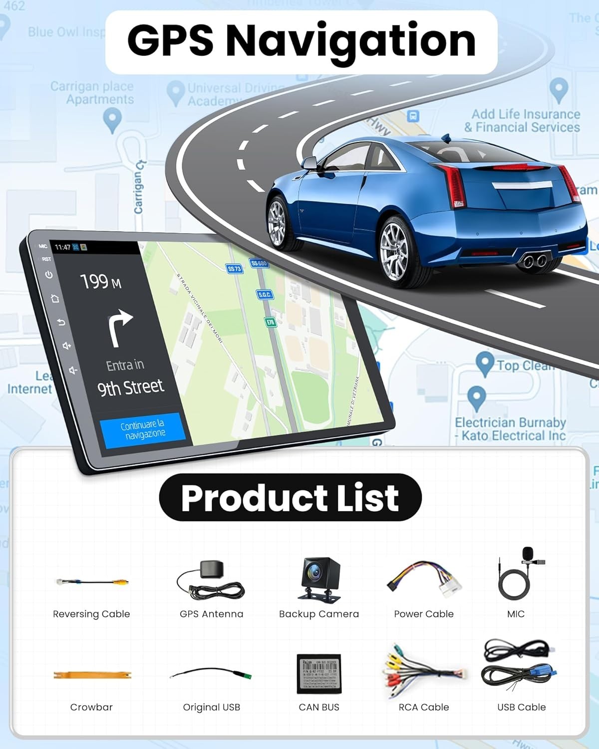 New 64G Carplay For 2016-2020 Honda Civic Car Stereo Radio GPS WIFI Android 15