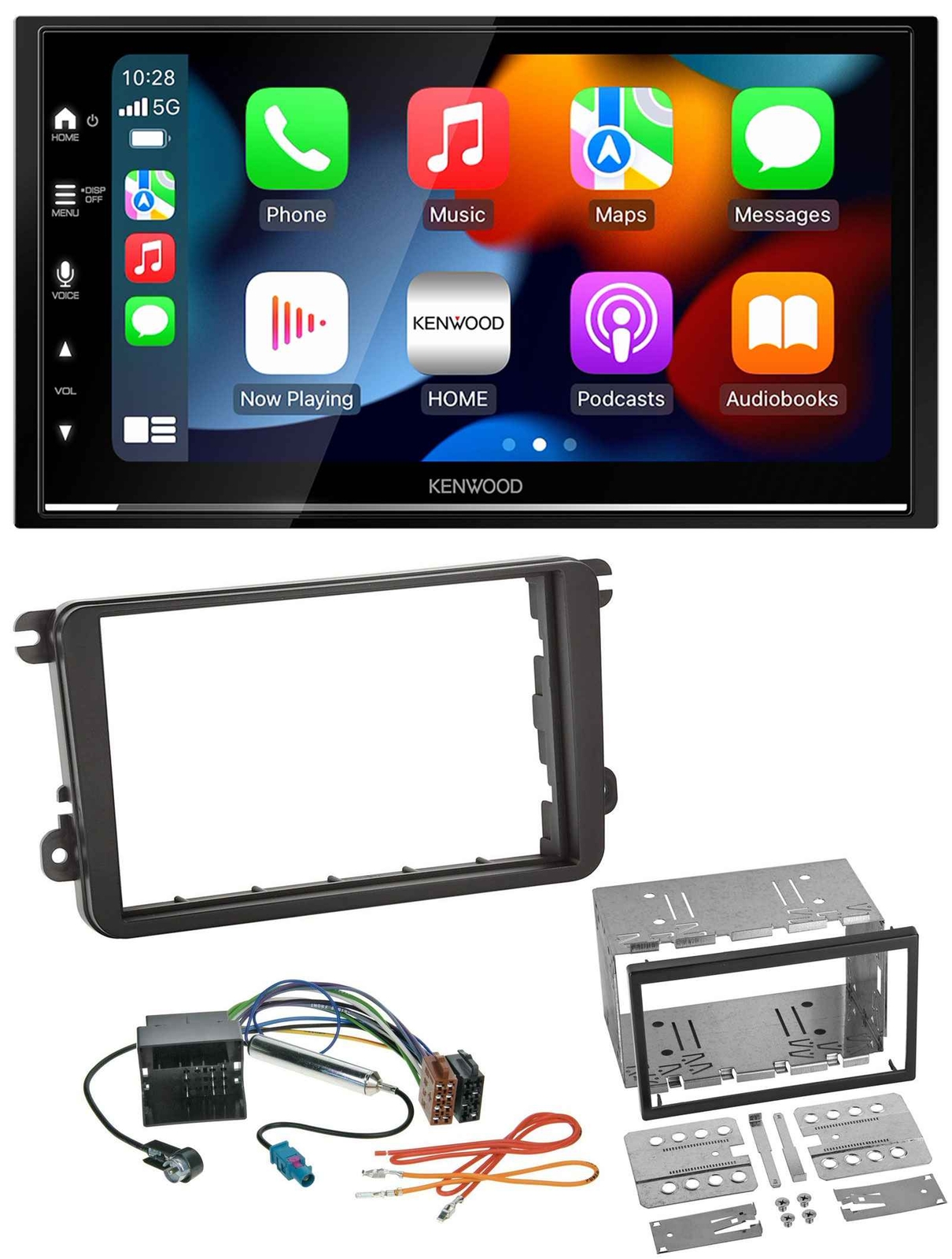 Kenwood DAB USB Bluetooth 2DIN MP3 Car Stereo for VW T5 Caravelle Multivan Transp