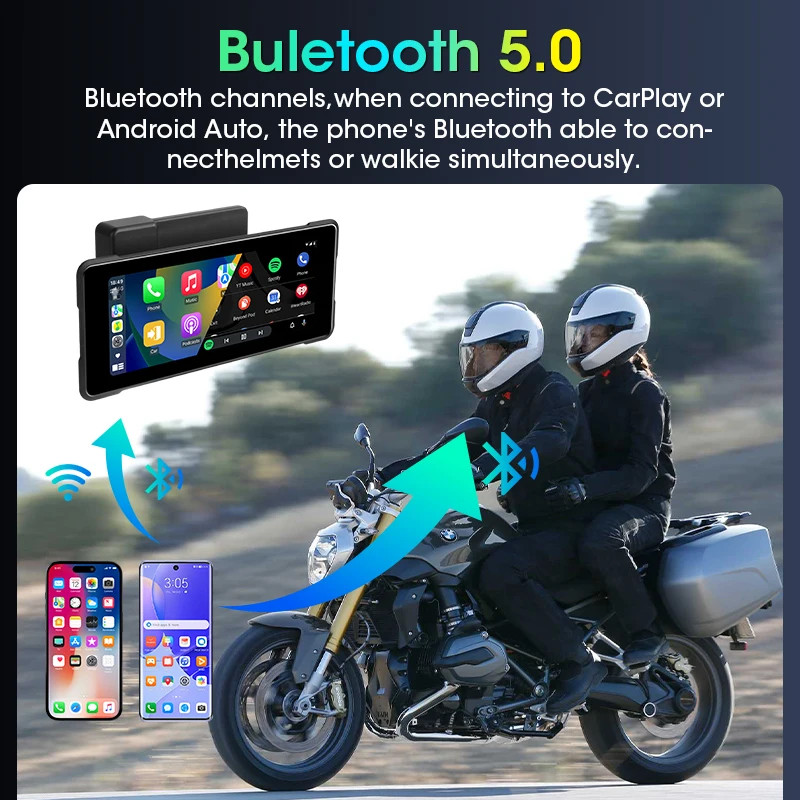 Janstie New Motorcycle CarPlayGPS Portable Digital Moto Dashboard Display Screen