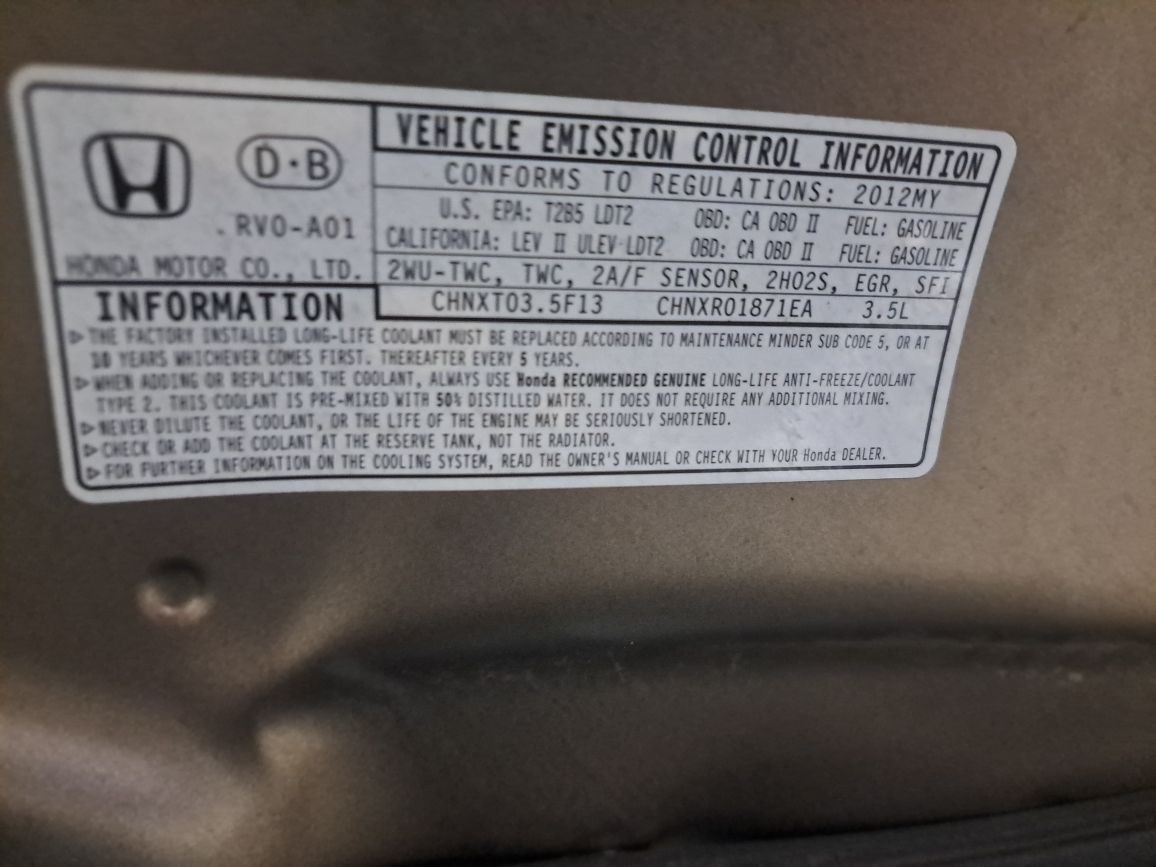Rear 2012 Odyssey Stereo Radio Radio/Receiver Sku#4468086
