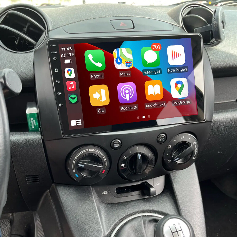 Quad Core 4GB+64GB Android 15 Head Unit for Mazda 2 2011-2014 9″ GPS WiFi BT5.0