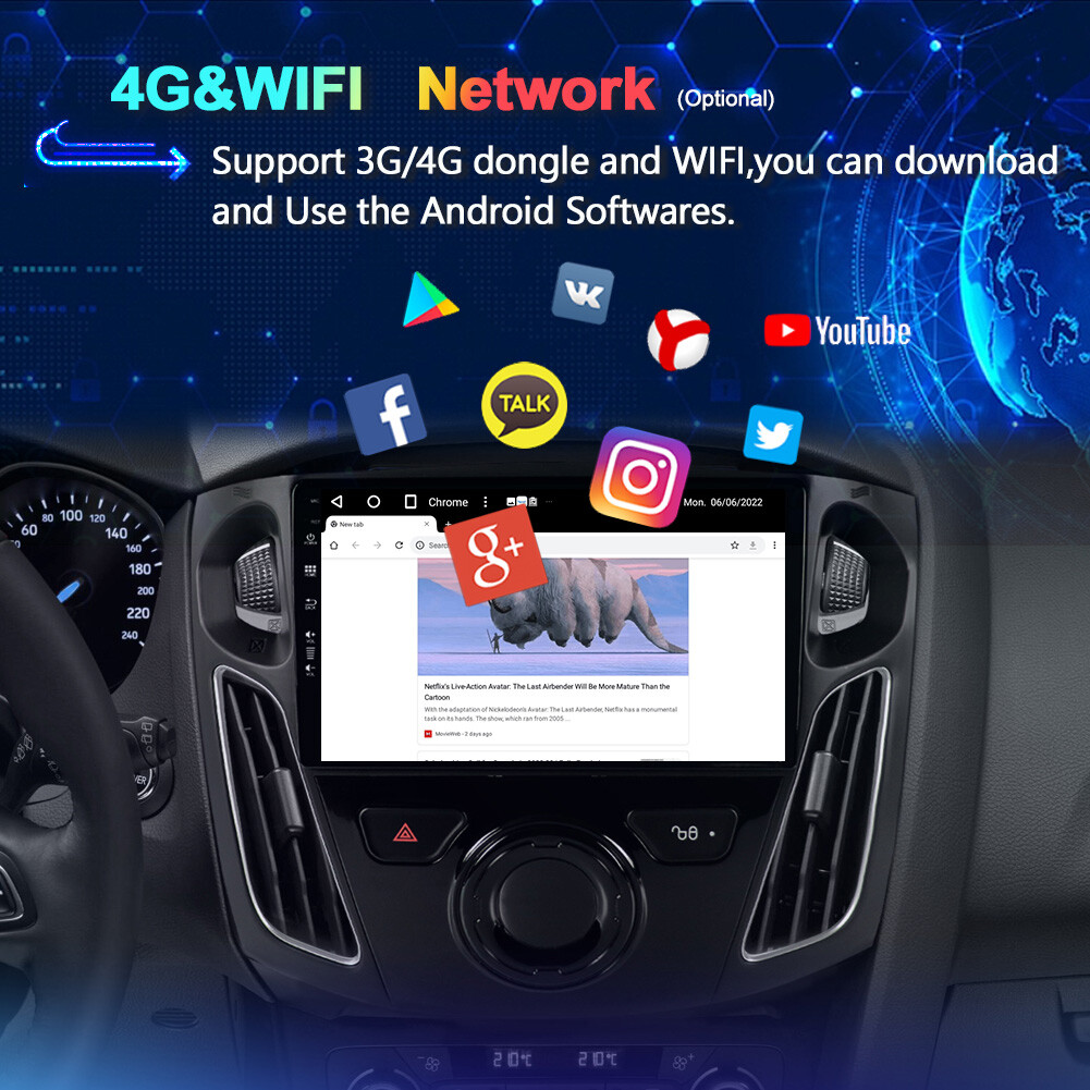 Android13 Car Stereo Head Unit For Ford Focus 2012-2018 GPS CarPlay RDS 6G+128GB
