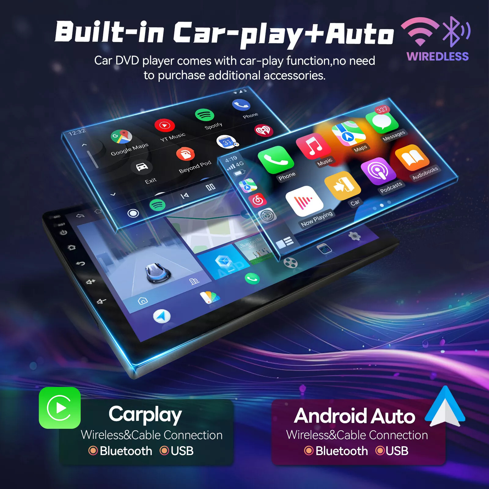 For 2010-2014 Ford Mustang 9″ Android 15 Carplay Car Stereo Radio GPS ISP Screen