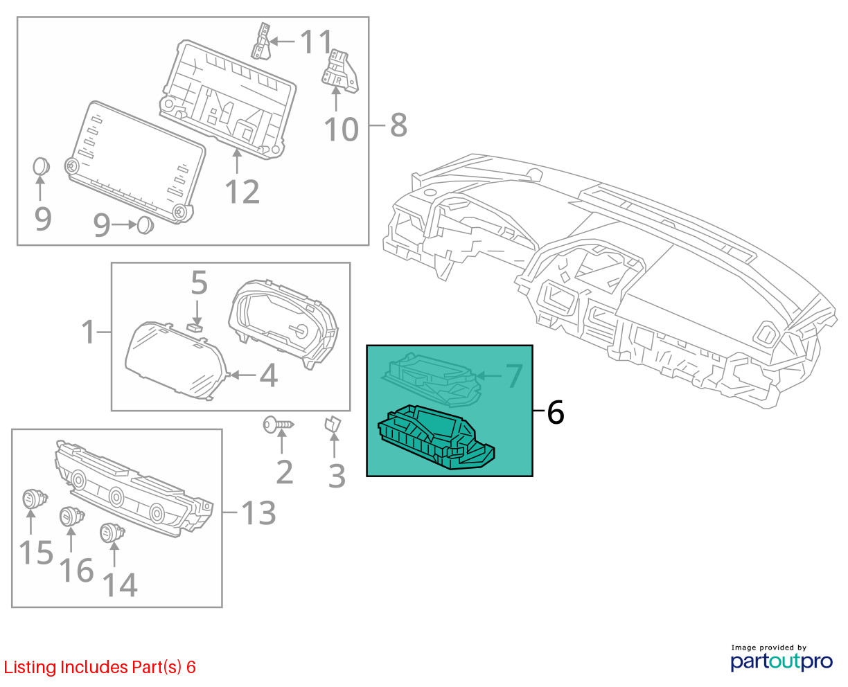 Camera/Projector Head-up Display Fits 18-20 ACCORD 1148655