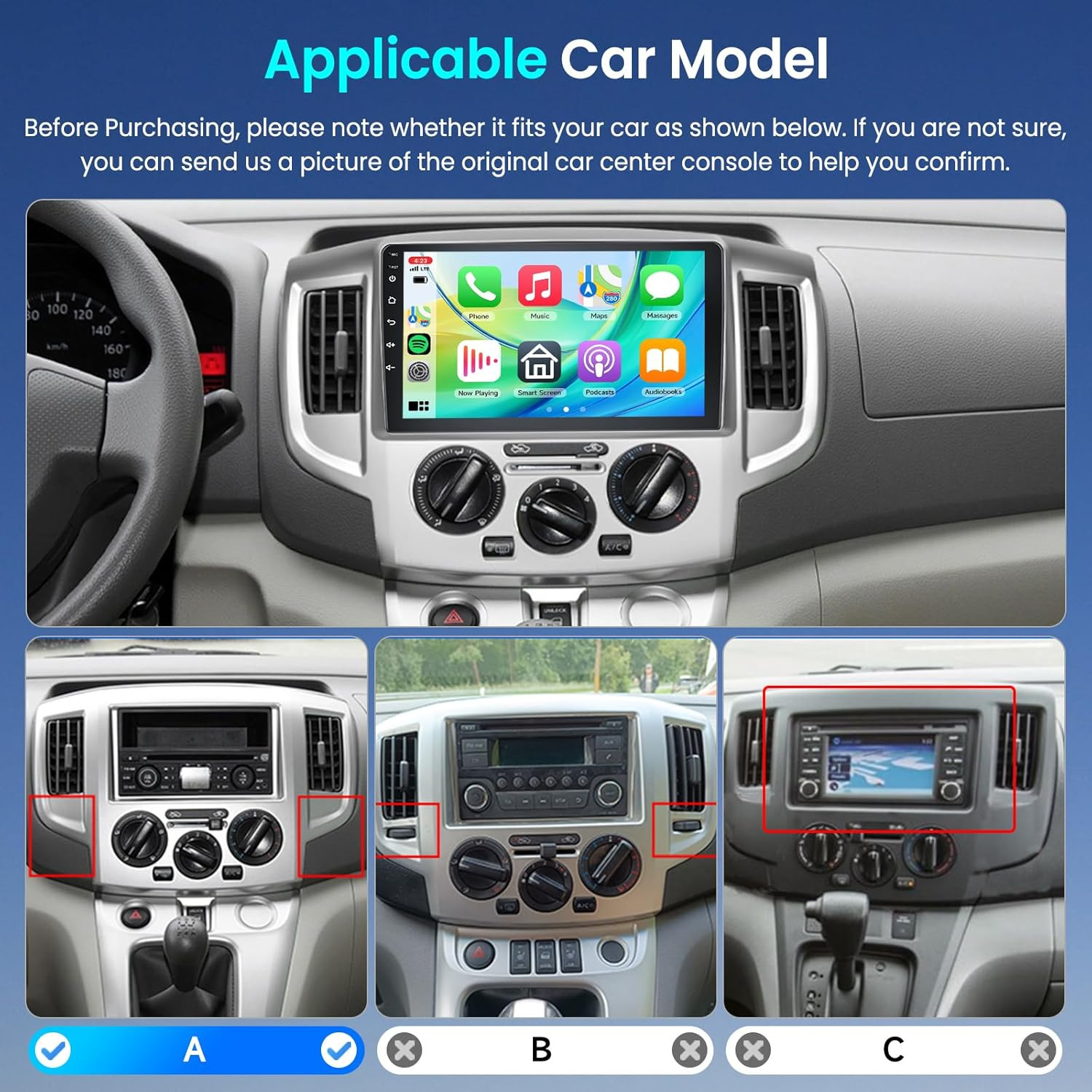 8G+256G Car Stereo Radio For Nissan NV200 2011-2018 Android 13 GPS DAB+ Car Play