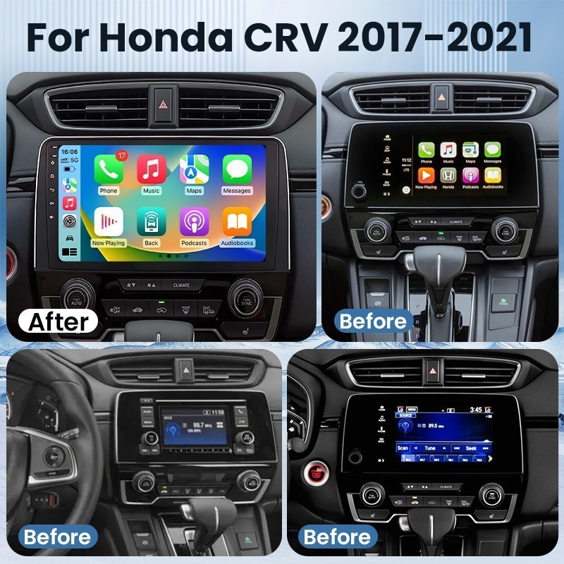 For 2017-2021 Honda CR-V Car Radio Stereo Carplay 4+64G 9in Carplay Player