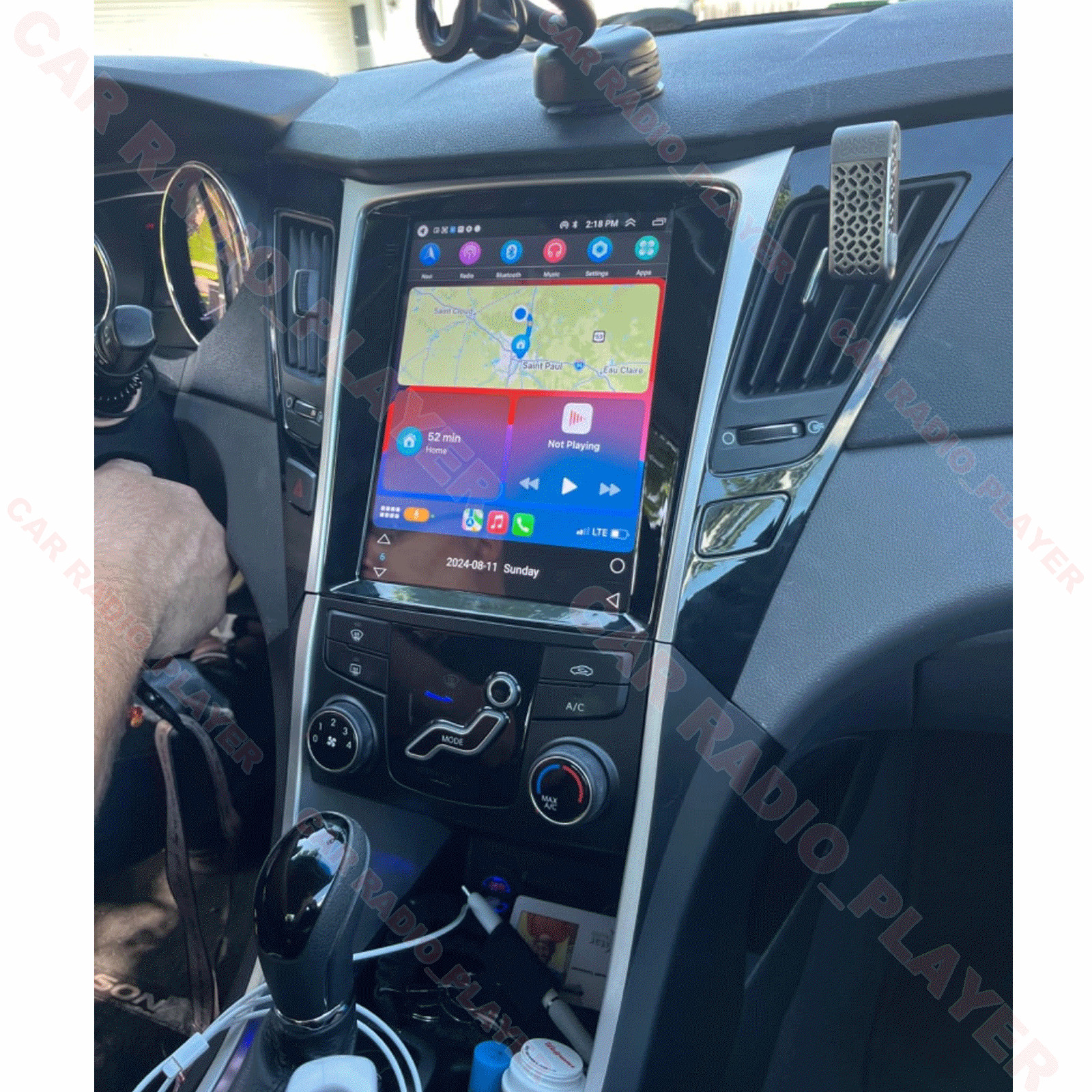 Android 15 Carplay GPS Nav Stereo Radio WIFI RDS BT For 2011-2015 Hyundai Sonata