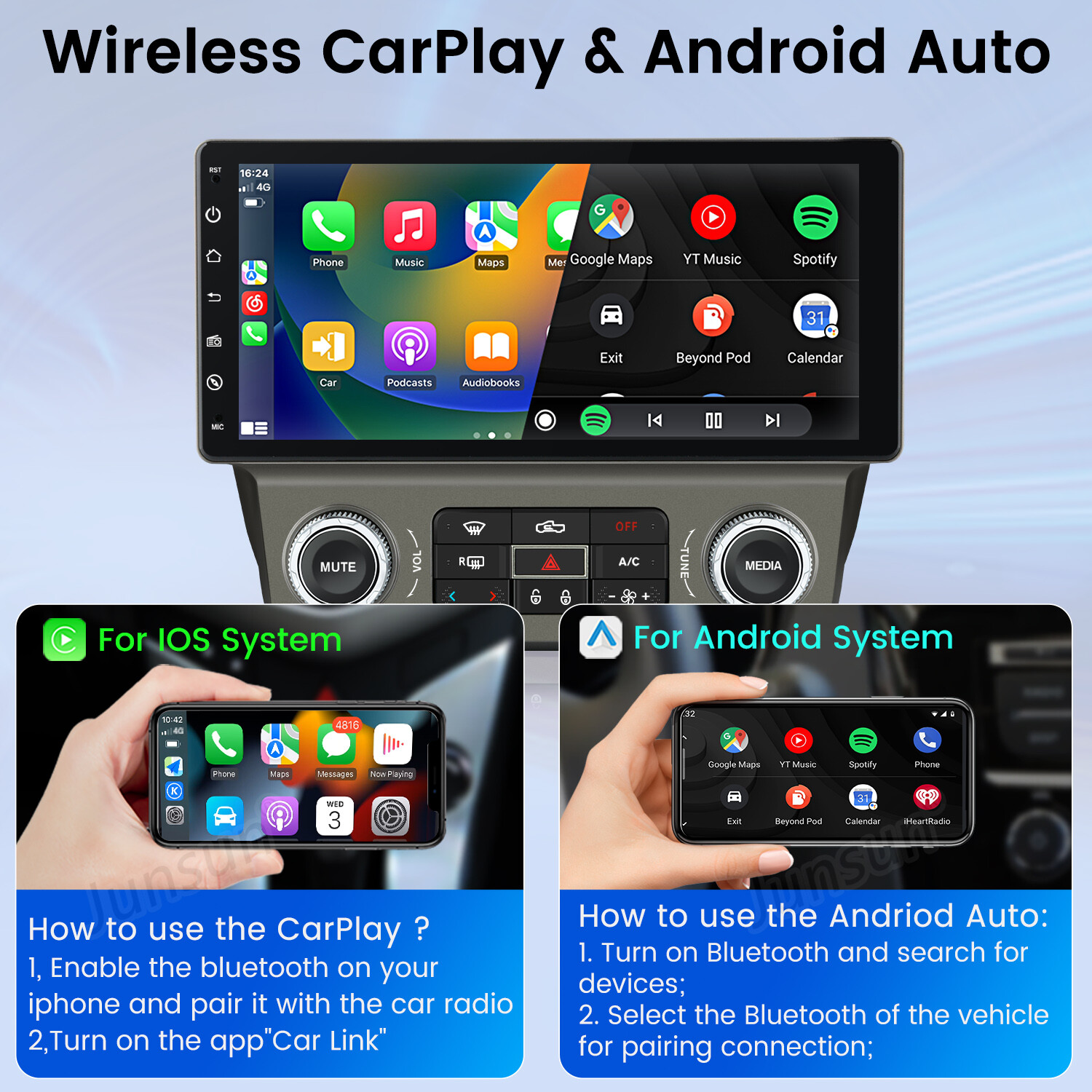 4+64G Android13 Car Stereo Radio GPS Navi 4G WIFI For Chevrolet Camaro 2010-2015