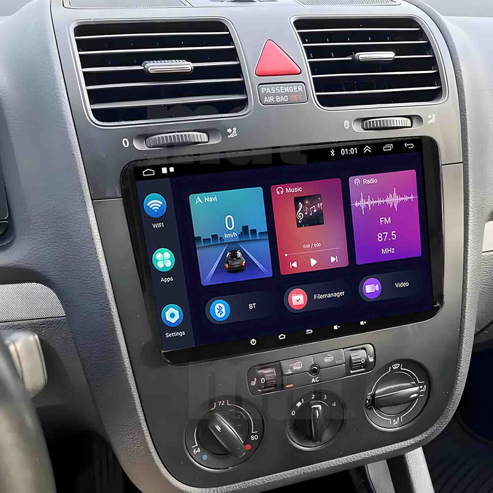 9in Car Stereo Radio For VW Rabbit 2006-2009 Android13 CarPlay GPS Navi FM/RDS