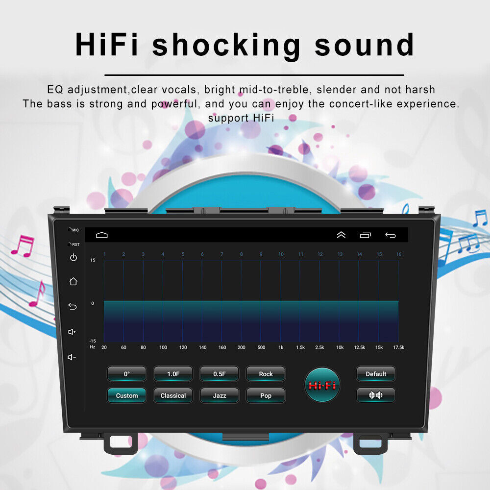 For Honda CRV 2007 2008 2009 2010 2011 Apple Carplay Android 12 Car Stereo Radio