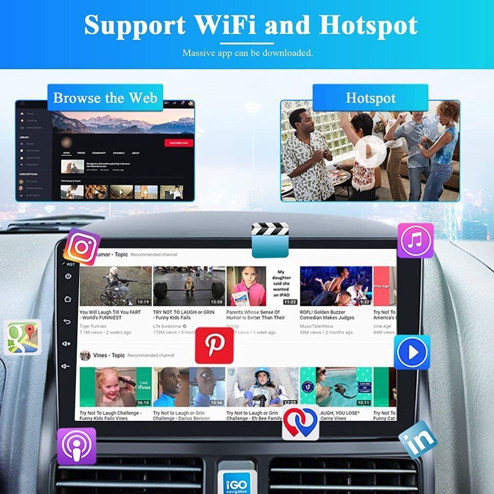 For Honda CRV 2002-2006 Android 15.0 Car Stereo Radio GPS WIFI 9″ Carplay 2+32GB