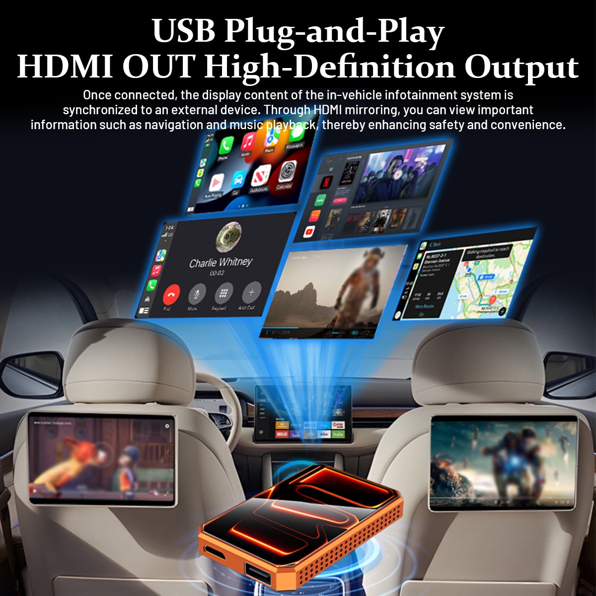 Wireless CarPlay WIFI AI box Android Auto Adapter Converter with Netflix YouTube