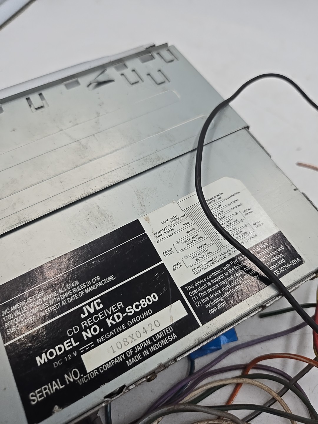 JVC CD Receiver KD-SC800 For Parts And Repair