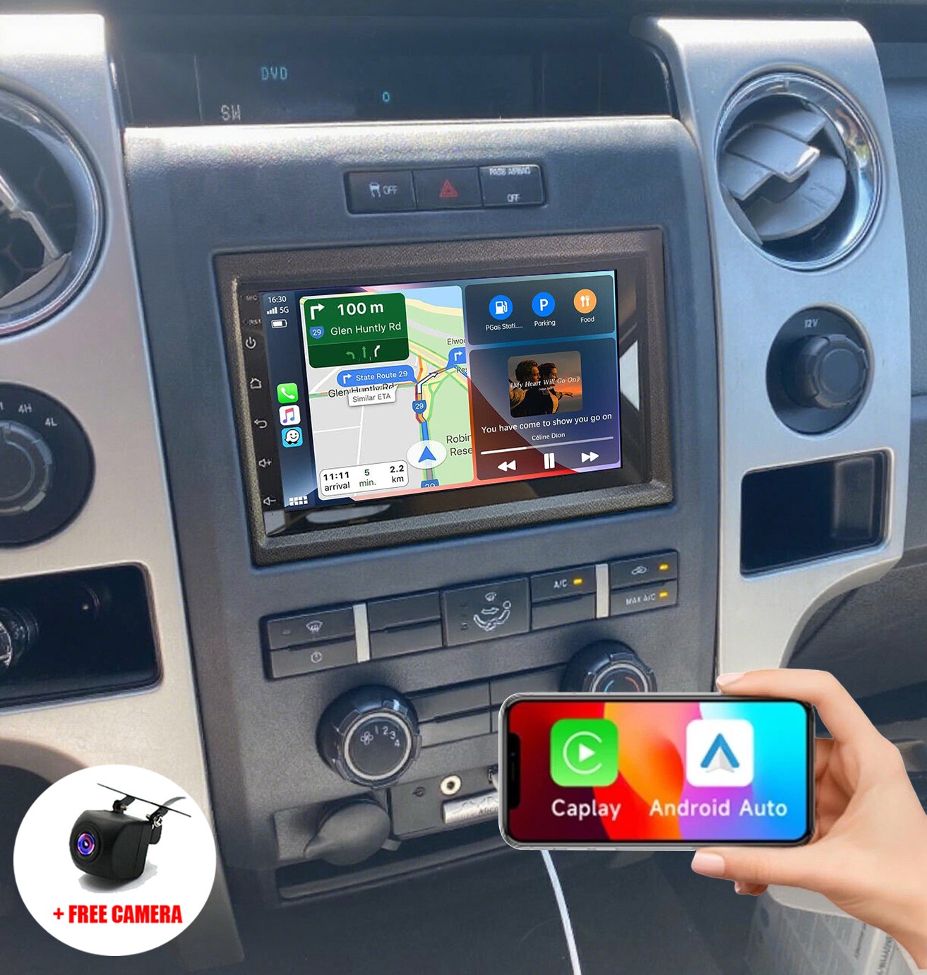4+64G For 2009-2012 Ford F-150 7″ Android 15 Carplay Car Stereo Radio GPS Navi