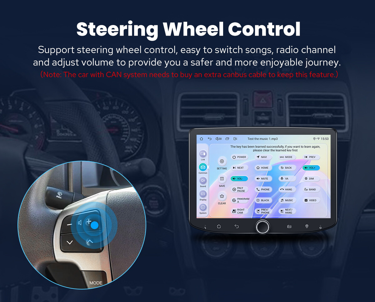 8 inch Single Din Touchscreen Apple Carplay Radio with Volume Knob DSP FM WiFi