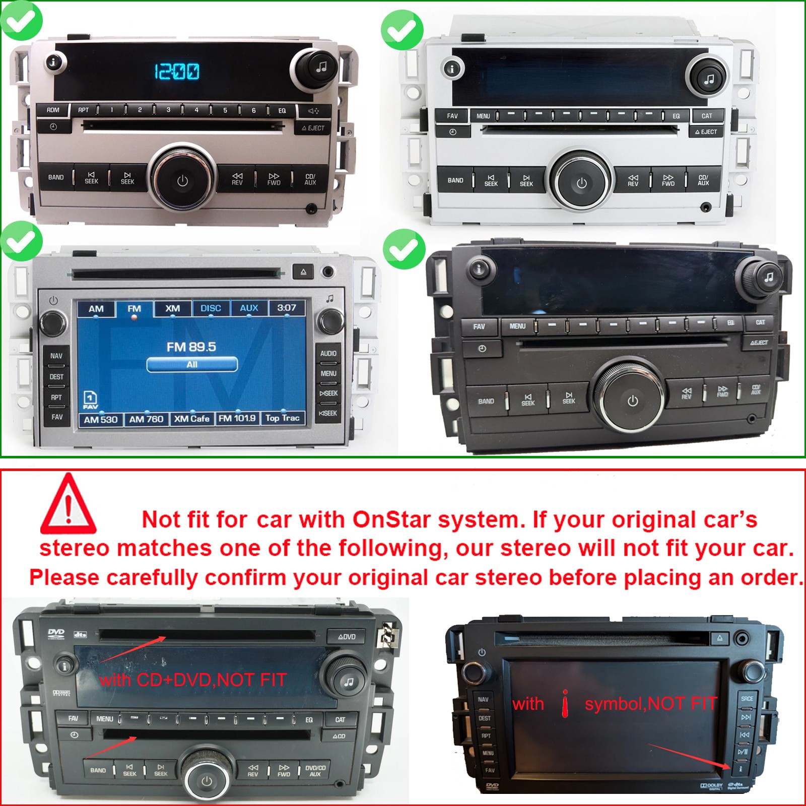 Apple CarPlay For Chevrolet GMC Chevy 2007-2013 Android 15 Car Radio Stereo GPS