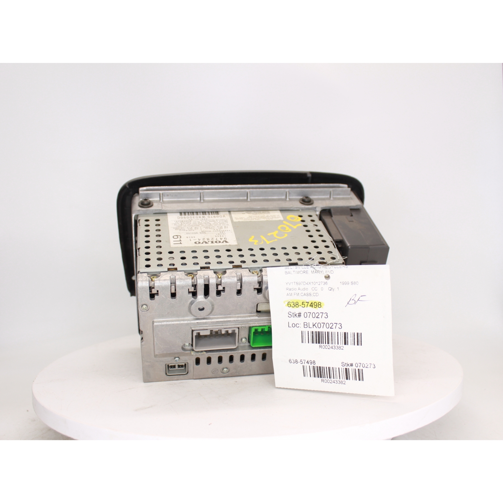 1999 Volvo S80 Radio Part Number – 638-57498