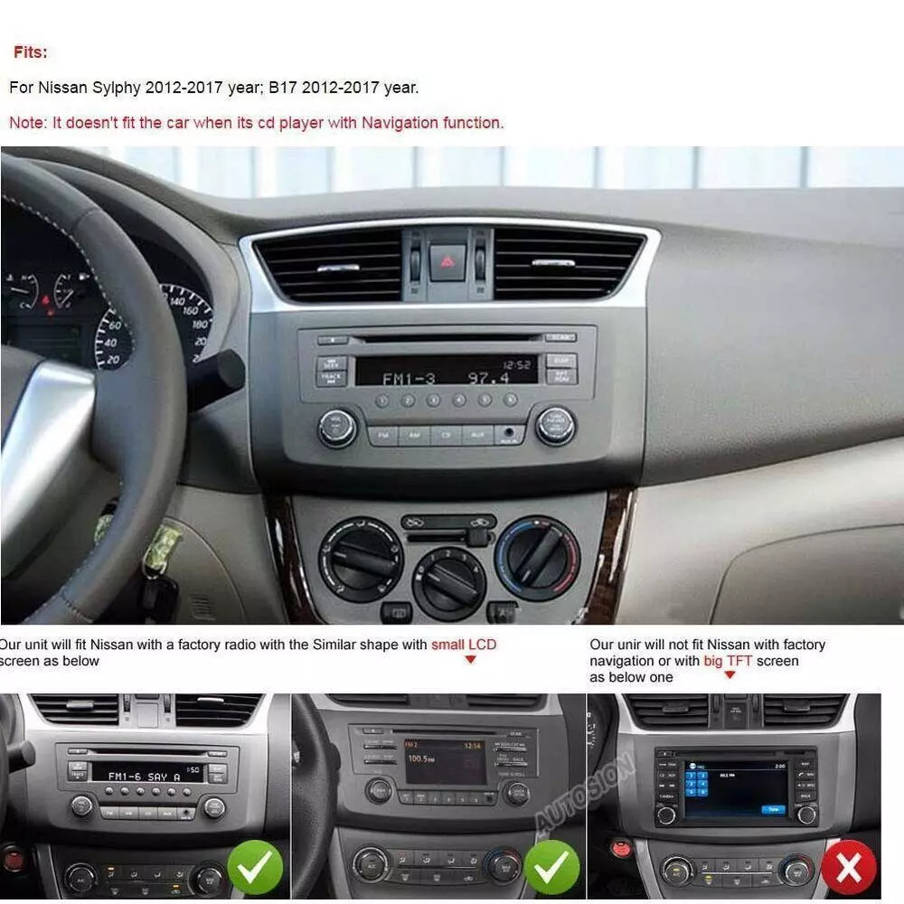 For 2012-2019 Nissan Sentra Sylphy Android 15 Car Stereo GPS Navi Radio BT WiFi