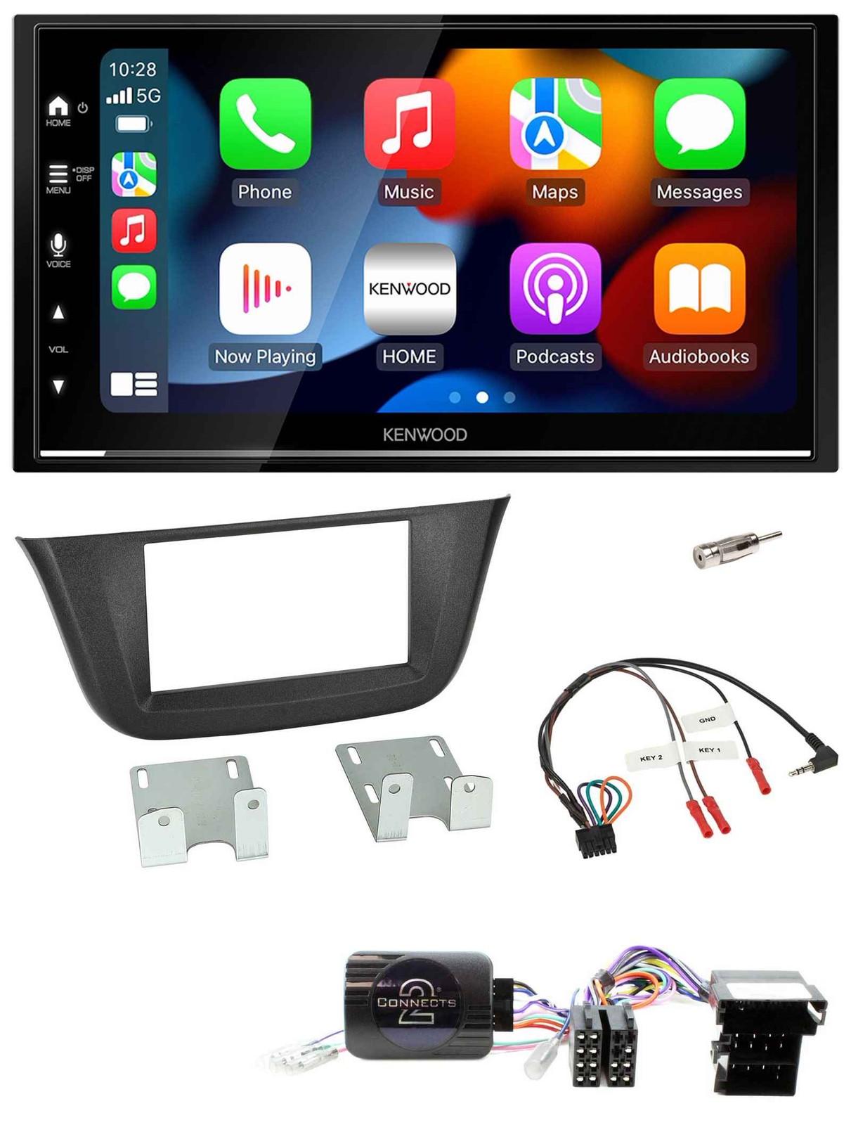 Kenwood DAB USB Bluetooth 2DIN Steering Wheel Car Stereo for Iveco Daily 2023 Onwards Analog