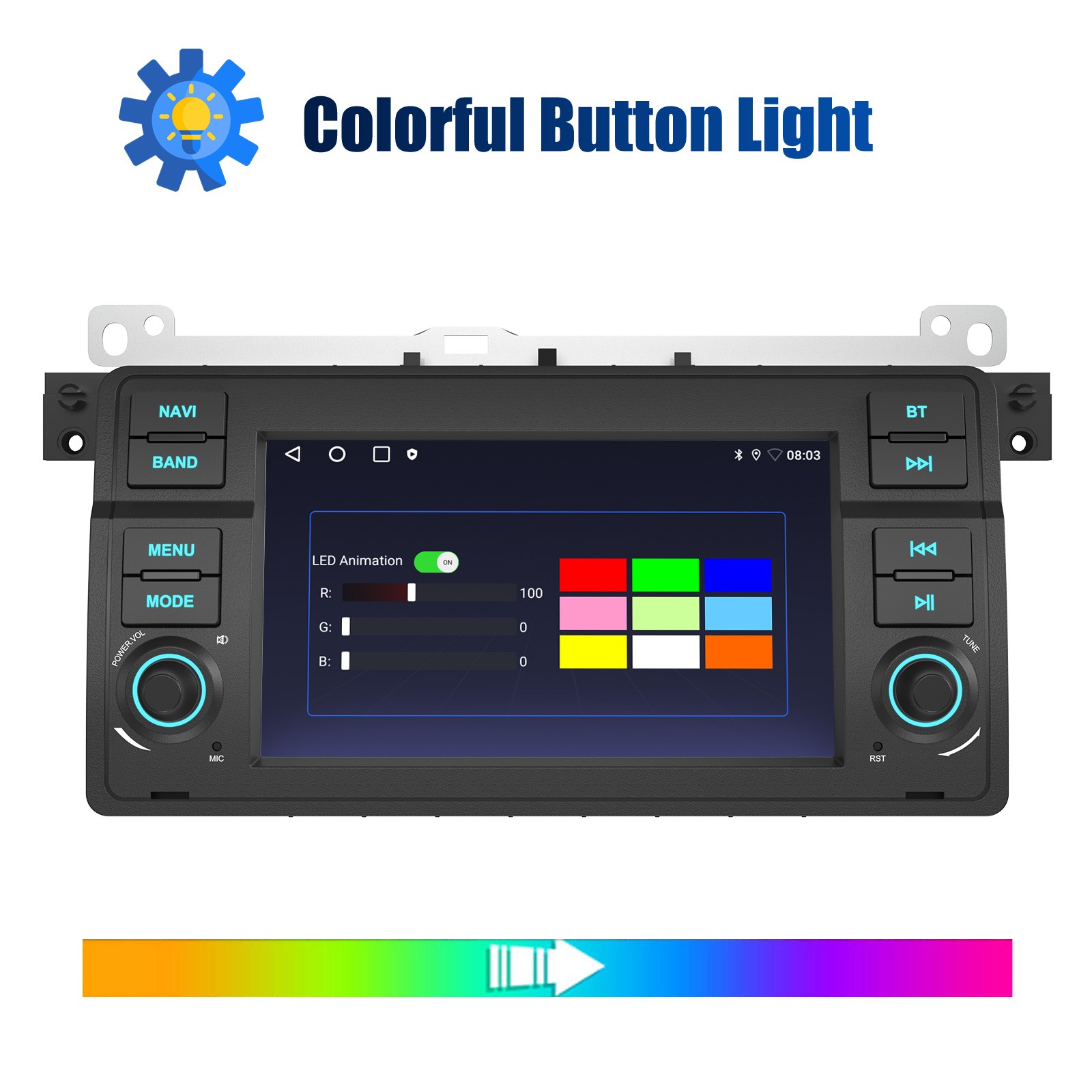 DVR+ CarPlay 7″ Android 15 Car Stereo Radio Head Unit+AHD For BMW 3-Series E46