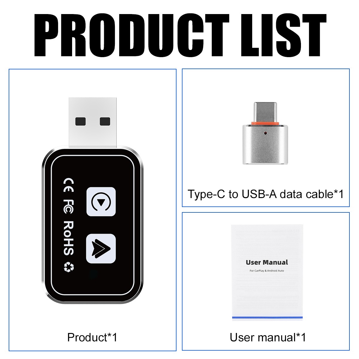 Wireless CarPlay Adapter USB Wireless Carplay Dongle For iPhone Apple Plug&Play^