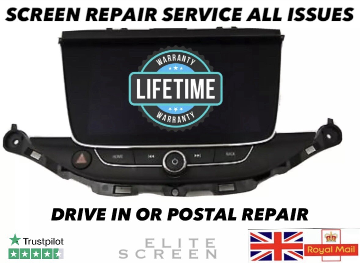 VAUXHALL ASTRA LCD DISPLAY TOUCH SCREEN REPAIR SERVICE MEDIA UNIT SAT NAV RADIO