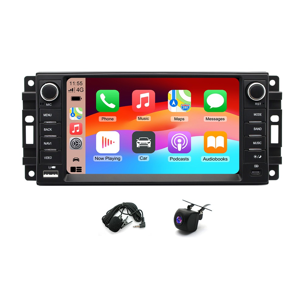 For Dodge Challenger 2008-2014 Android 15 Apple Carplay Radio Stereo GPS BT WiFi