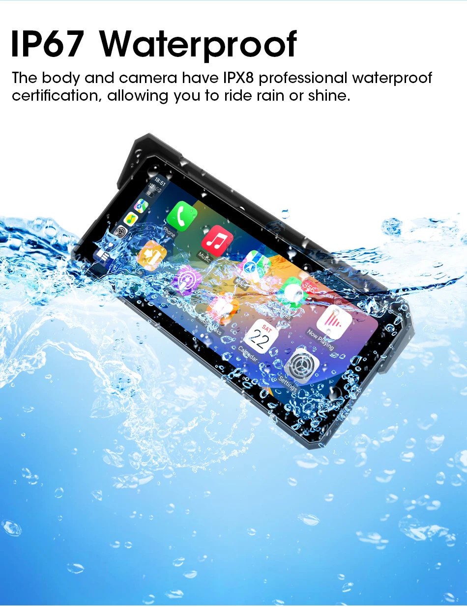 5/6.86/7/8.1 inch Digital Motorcycle Dashboard Motorcycles Carplay GPS