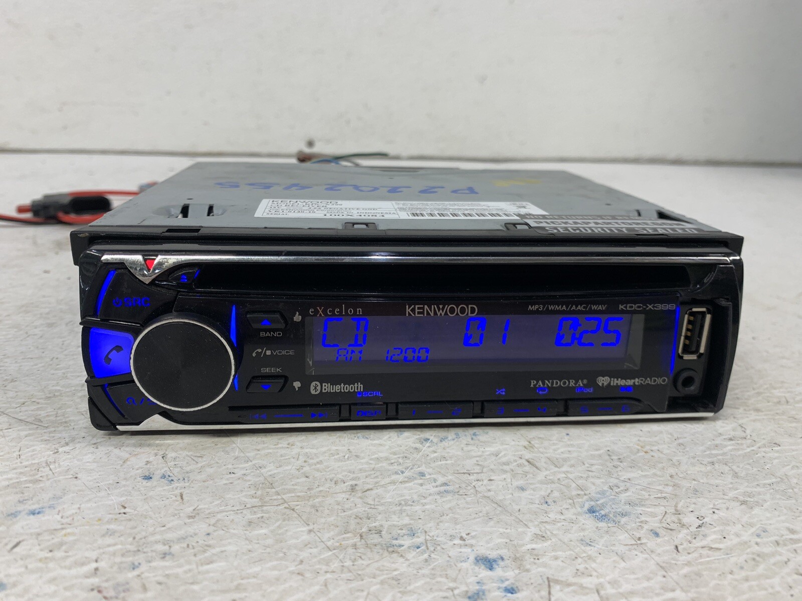 Kenwood KDC-X399 radio stereo Bluetooth USB MP3 WMA CD player receiver