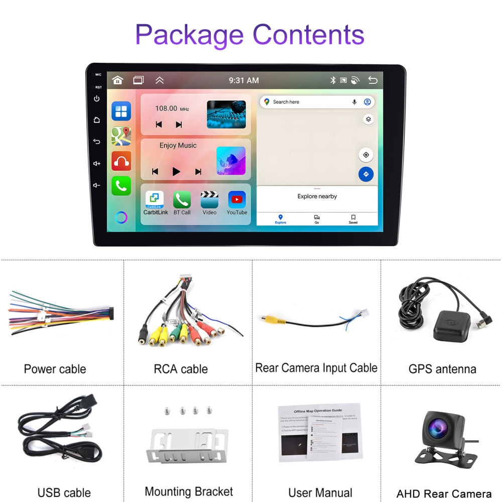 4+64GB For Toyota Corolla 2003-2008 Carplay Android 13 Car Stereo Radio GPS Navi
