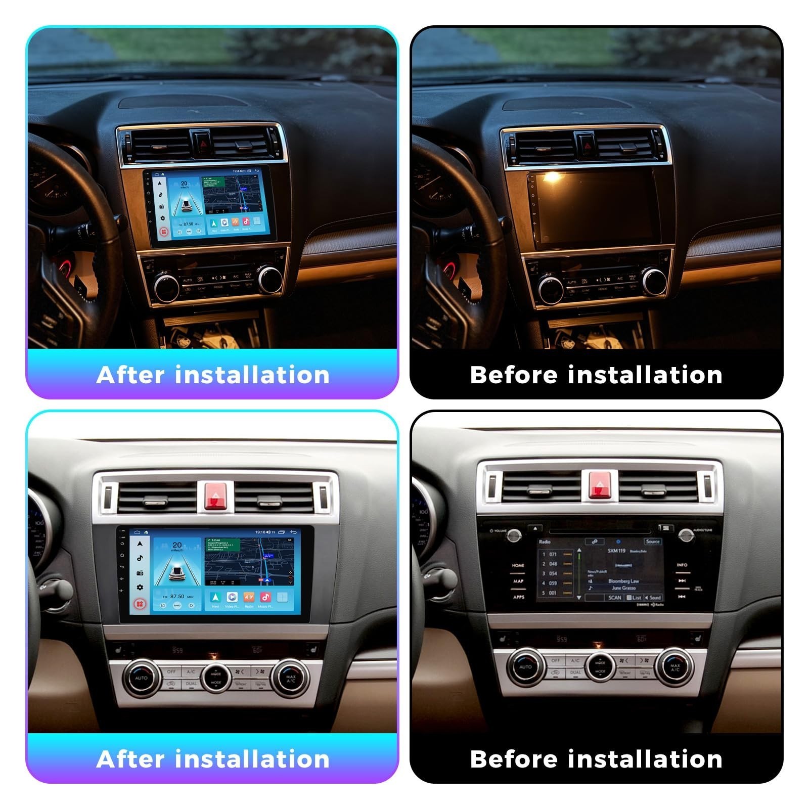 Navi GPS Car Radio Stereo Carplay For 2015-2018 Subaru Legacy Outback 4+64G 9in