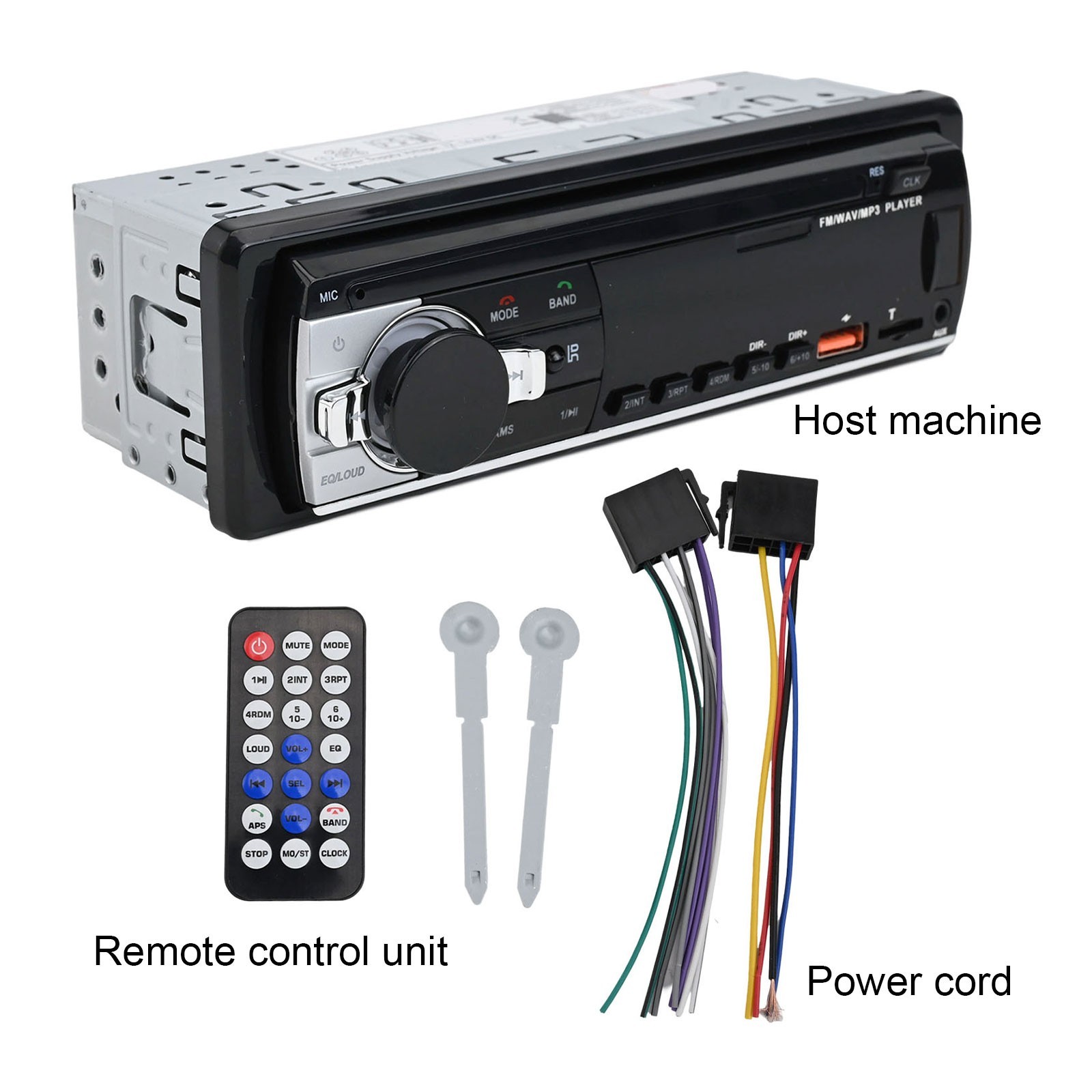 Sleek Black Design Powerful 60W Digital car for mp3 player features USB input
