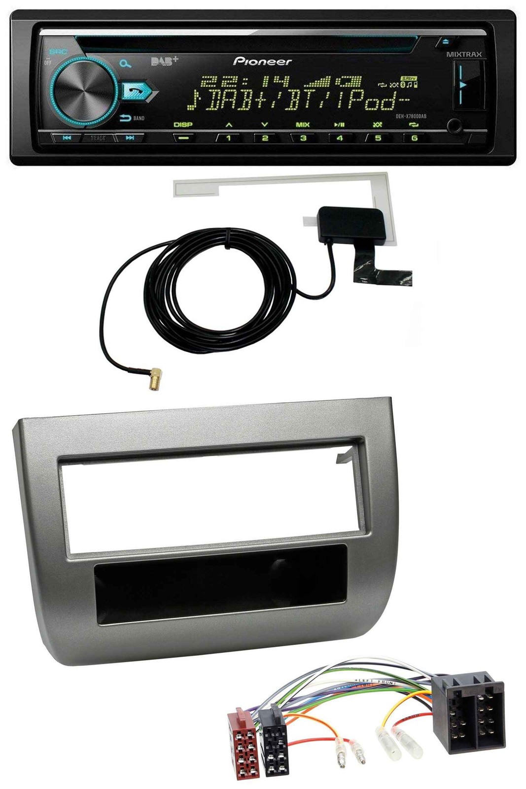 Pioneer MP3 AUX CD USB DAB Car Stereo for Lancia Y 843 03-11 Dark Metallic Silver