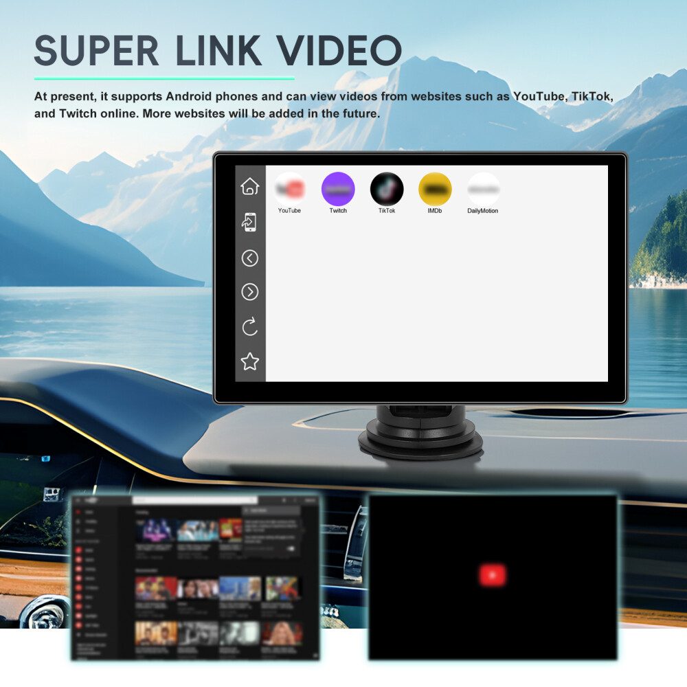 9inch Touch Screen Car Radio Apple CarPlay Android Car Compatible BT5.0 Wireless