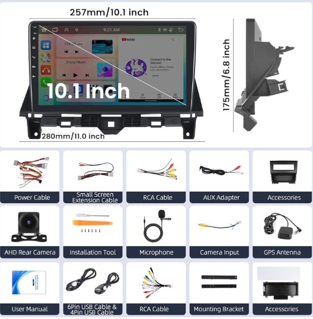 6G+128G Android 15 Car Stereo Radio for Honda Accord 2008-2013 8-Core 10.1 In…