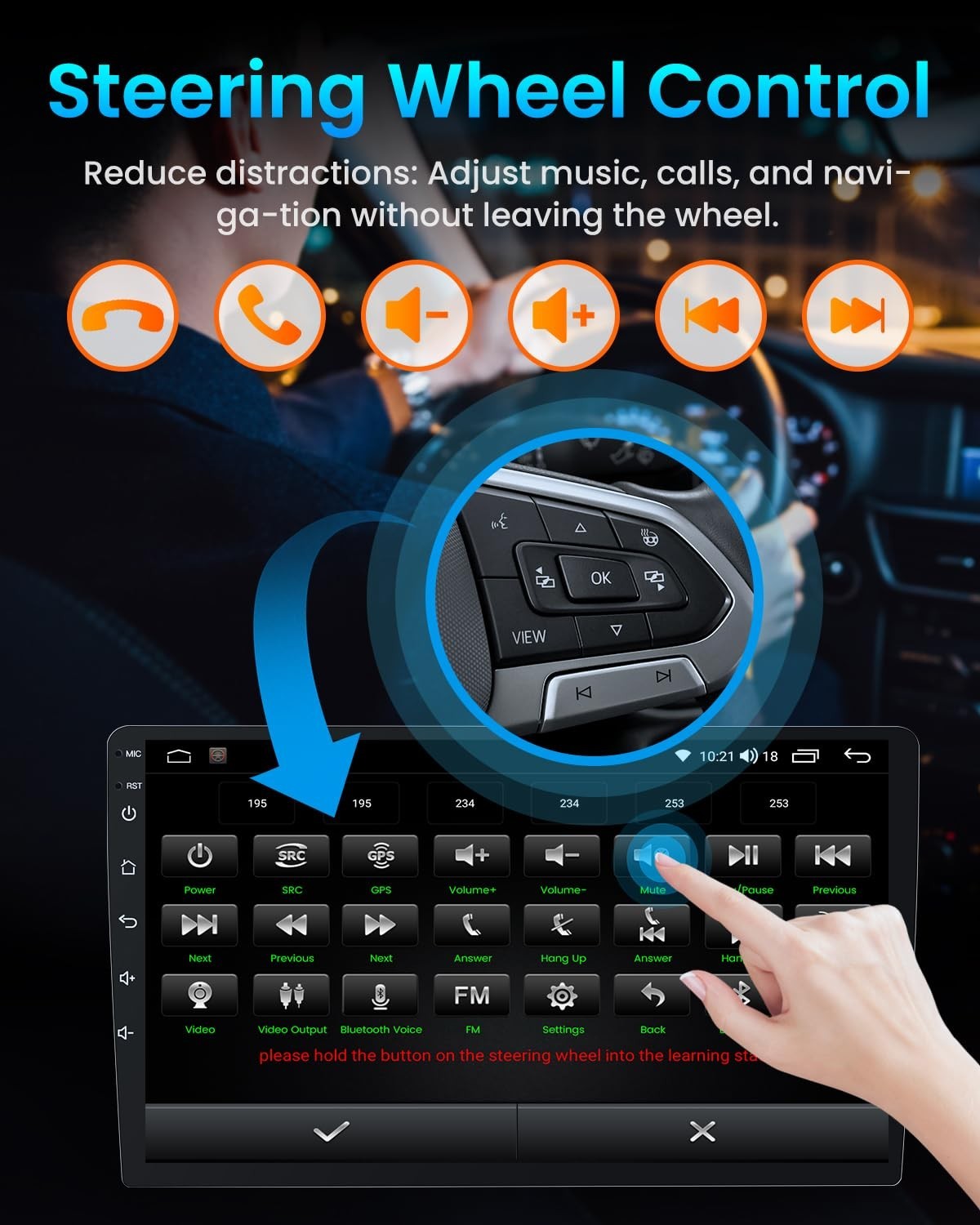 Carplay Radio For 2017-2020 Jeep Compass FM RDS Backup Cam Head Unit Back Camera
