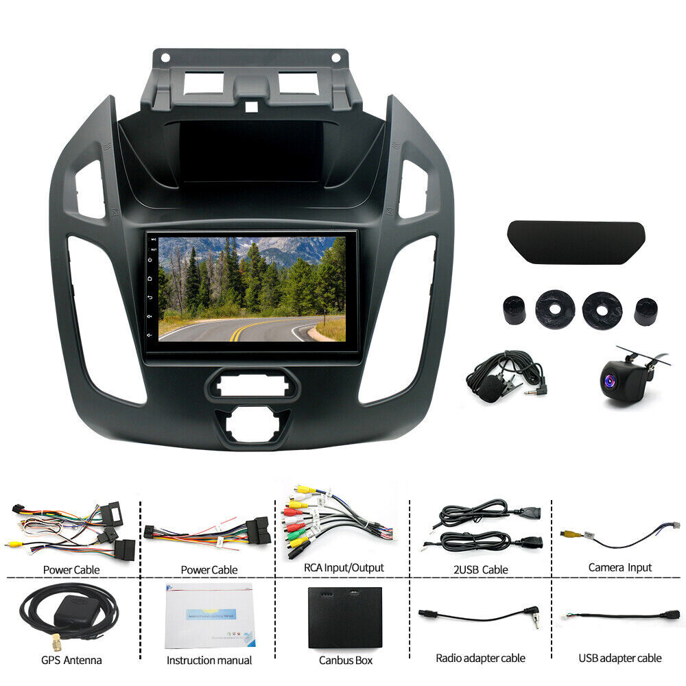 4+64G Android Auto Carplay GPS SAT Navi Radio For Ford Transit Connect 2014-2018