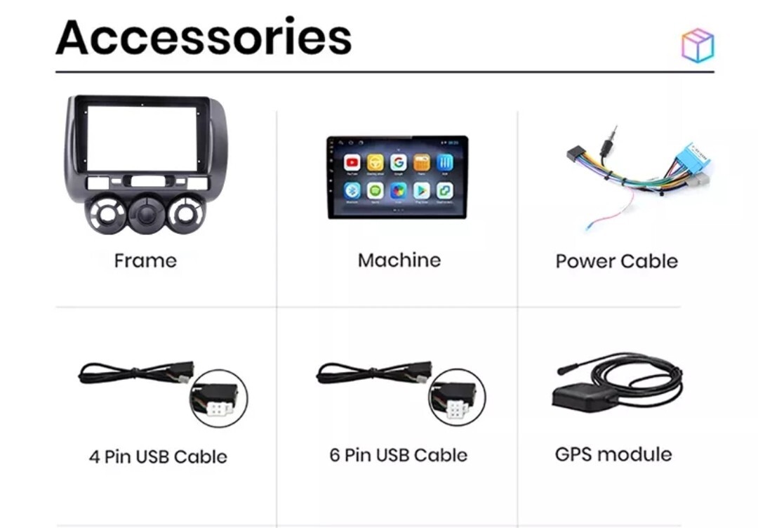 2 DIN RADIO FOR HONDA FIT JAZZ TOUCHSCREEN BLUETOOTH USB WI-FI GPS