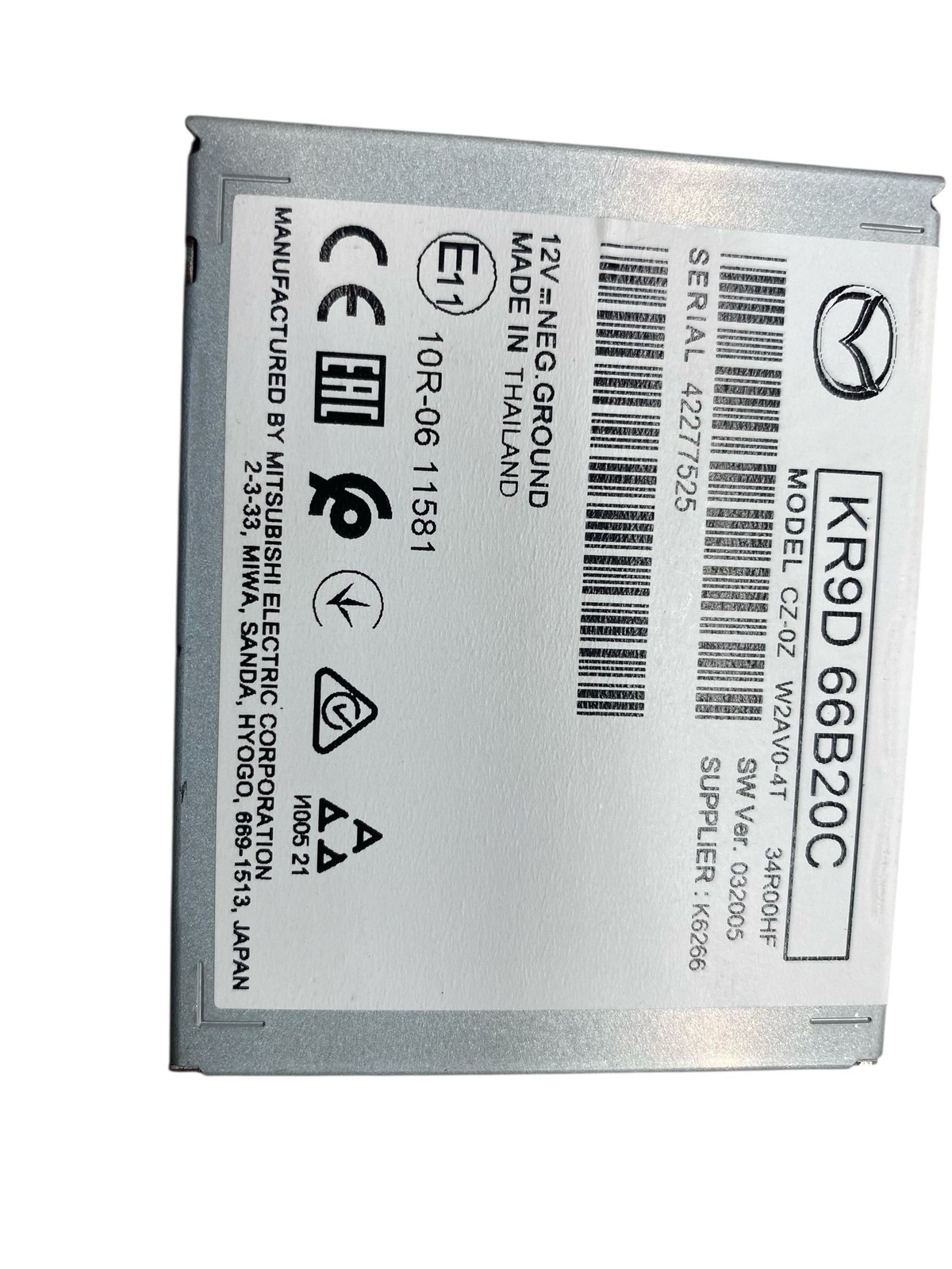 2025 MAZDA CX70 RADIO ANTENNA ISB SIGNAL AMPLIFIER KR9D-66B20 OEM
